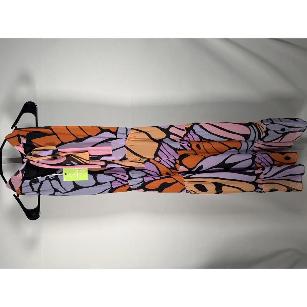 NWT Sam Edelman Women's Butterfly High-Neck Tie-Back Midi Dress Size 4 - Picture 4 of 8